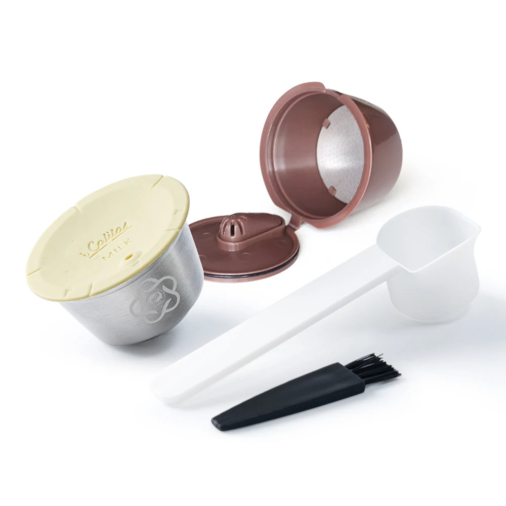 Reusable Milk Pod Coffee Capsule for Nescafe Dolce Gusto (Stainless Steel Refillable Coffee Filter Pods)