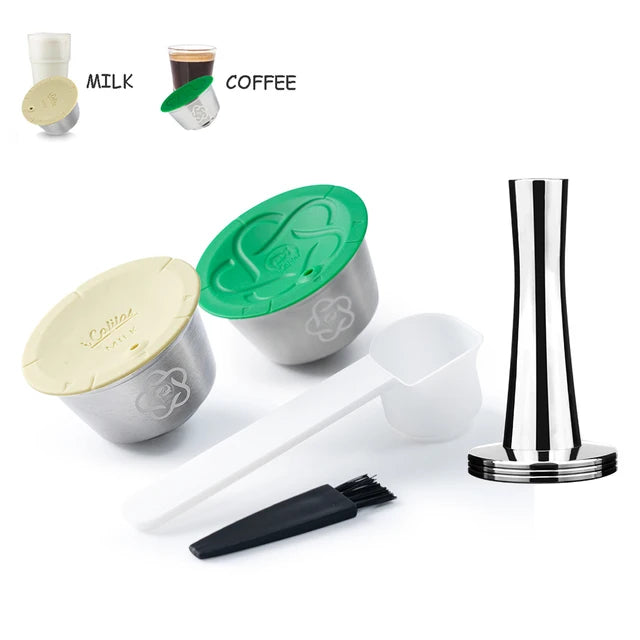 Reusable Milk Pod Coffee Capsule for Nescafe Dolce Gusto (Stainless Steel Refillable Coffee Filter Pods)