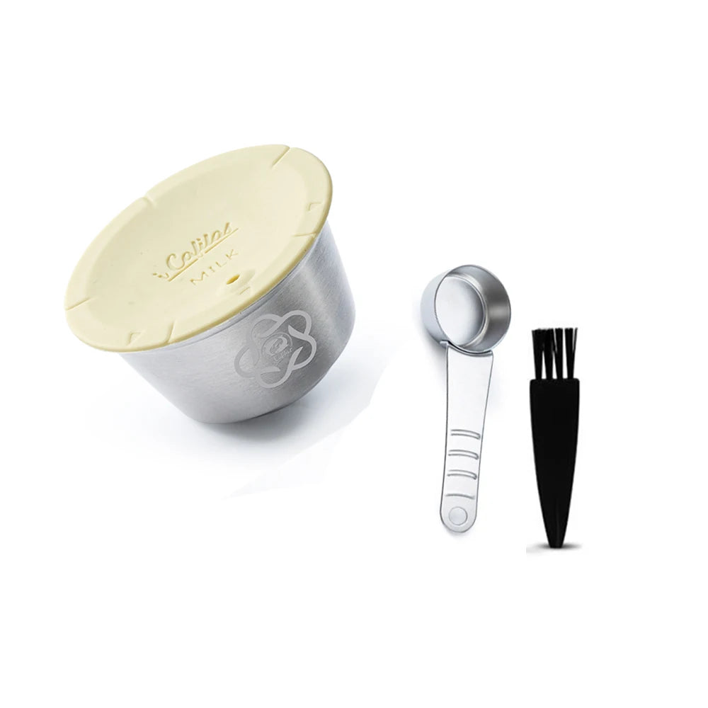 Reusable Milk Pod Coffee Capsule for Nescafe Dolce Gusto (Stainless Steel Refillable Coffee Filter Pods)