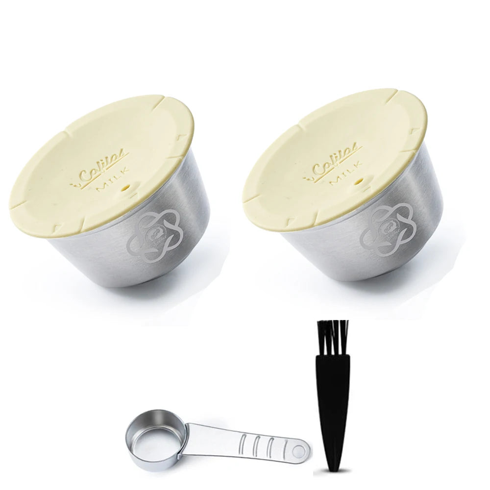 Reusable Milk Pod Coffee Capsule for Nescafe Dolce Gusto (Stainless Steel Refillable Coffee Filter Pods)