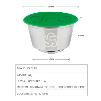 Reusable Milk Pod Coffee Capsule for Nescafe Dolce Gusto (Stainless Steel Refillable Coffee Filter Pods)
